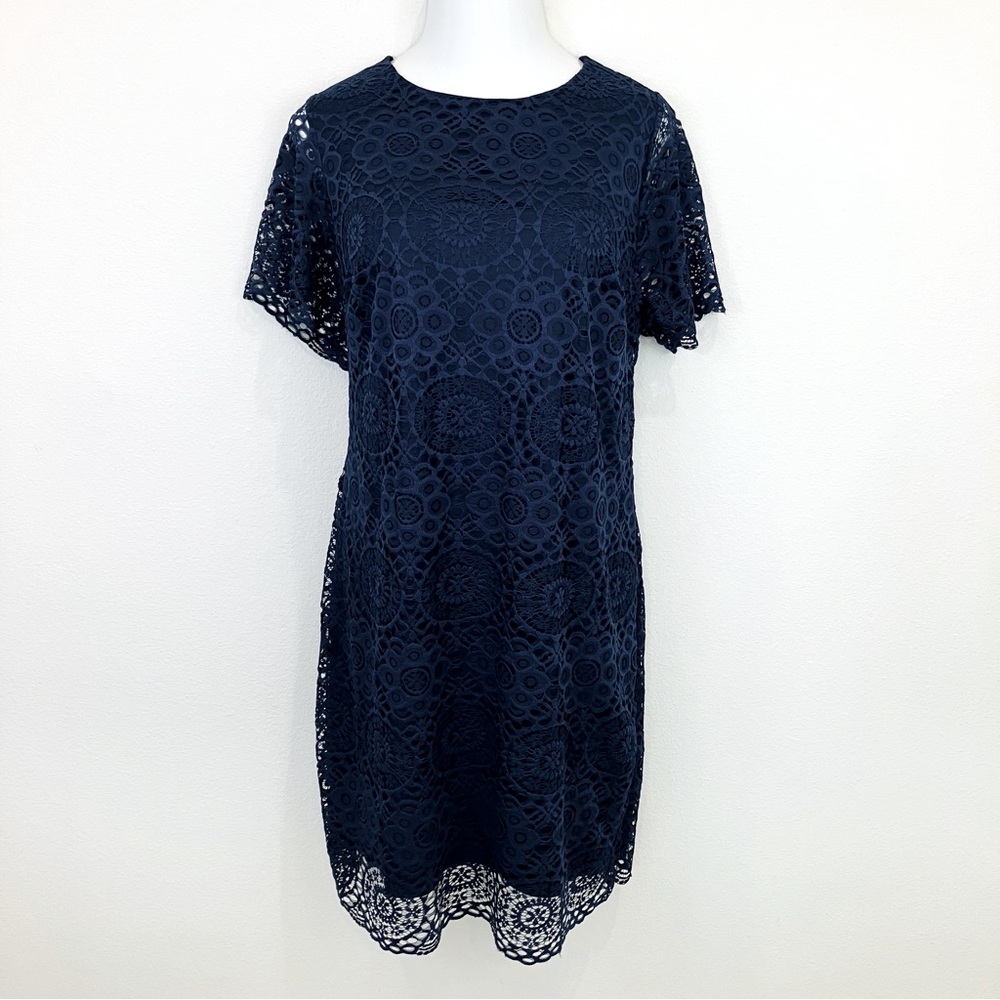 Laundry by Shelli Segal Short Sleeve Lace Dress
